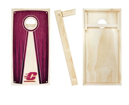 Central Michigan Stained Pyramid Cornhole Set #2