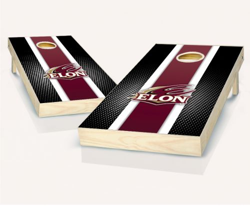 Elon Phoenix Striped Cornhole Set