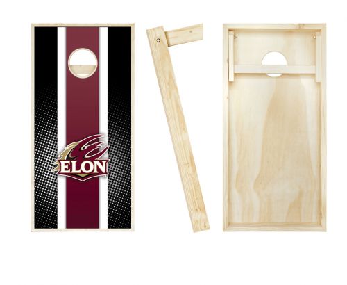 Elon Phoenix Striped Cornhole Set #2