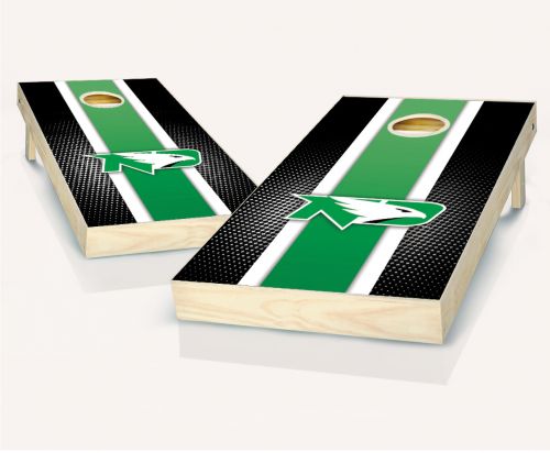 North Dakota Fighting Hawks Striped Cornhole Set