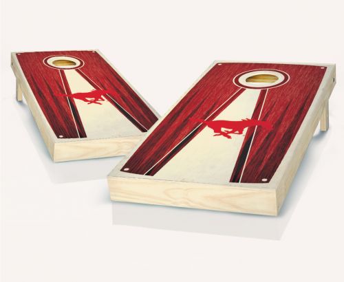 Southern Methodist Stained Pyramid Cornhole Set