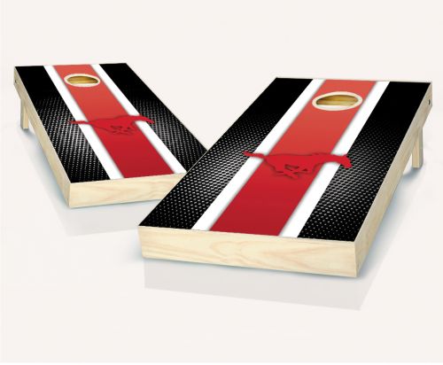 SMU Mustangs Striped Cornhole Set
