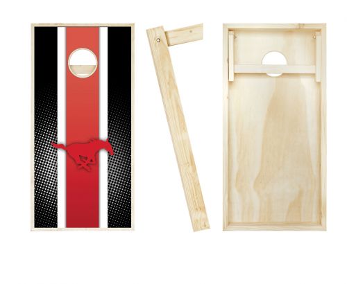 SMU Mustangs Striped Cornhole Set #2
