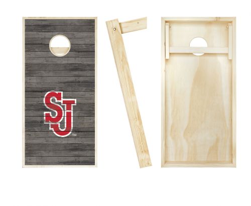 St John's Red Storm Distressed Cornhole Set #2