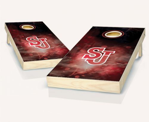 St John's Red Storm Smoke Cornhole Set