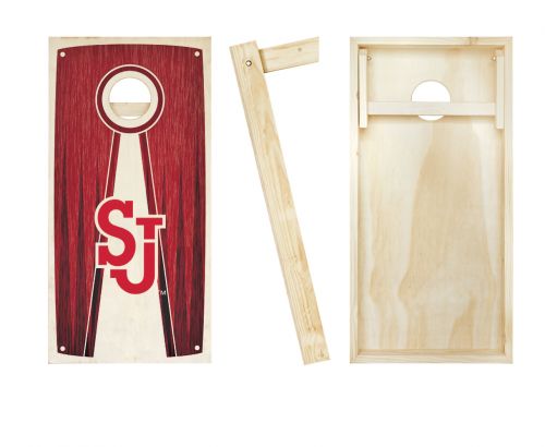 St John's Red Storm Stained Pyramid Cornhole Set #2