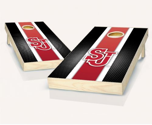 St John's Red Storm Striped Cornhole Set