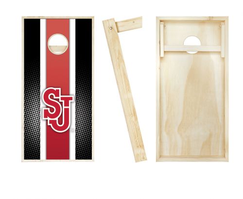 St John's Red Storm Striped Cornhole Set #2