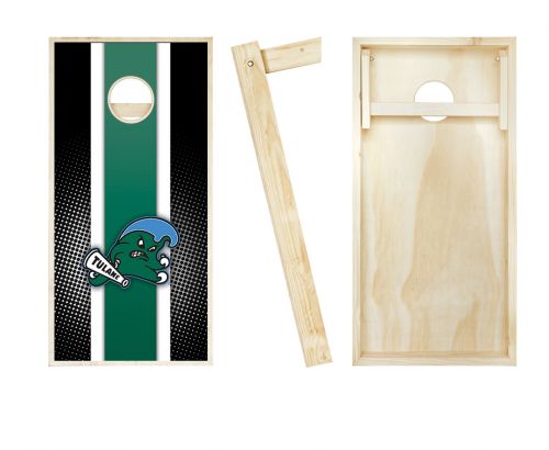 Tulane Green Wave Striped Cornhole Set #2