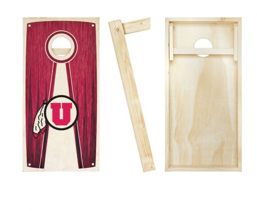Utah Utes Stained Pyramid Cornhole Set #2