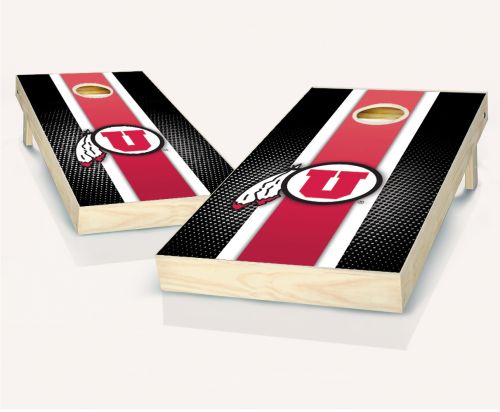 Utah Utes Striped Cornhole Set