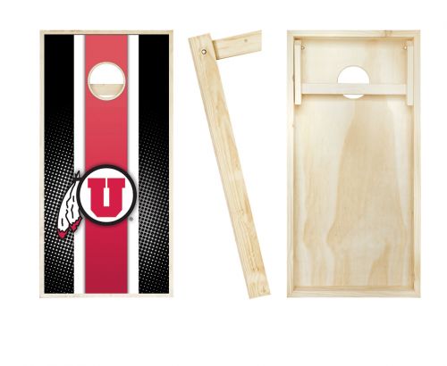 Utah Utes Striped Cornhole Set #2