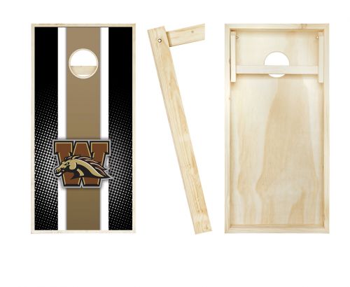 Western Michigan Broncos Striped Cornhole Set #2