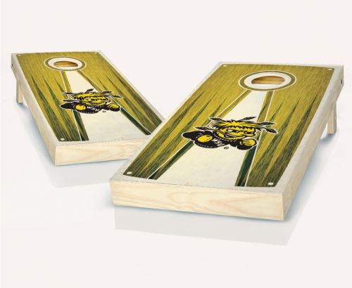 Wichita State Stained Pyramid Cornhole Set