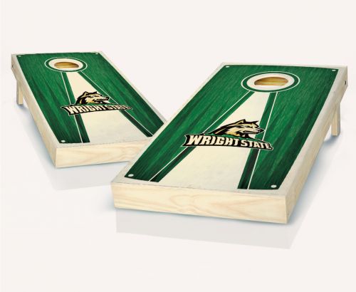 Wright State Stained Pyramid Cornhole Set