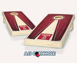 Temple Owls Stained Pyramid Cornhole Set