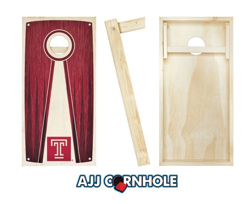 Temple Owls Stained Pyramid Cornhole Set #2