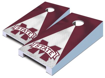 Mississippi State Jersey Tabletop Cornhole Set