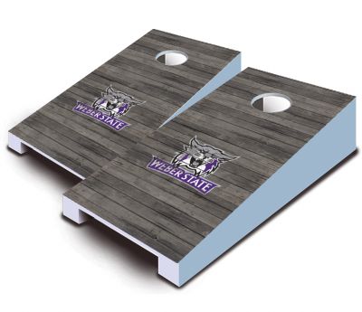 Weber State Wildcats Distressed Tabletop Set