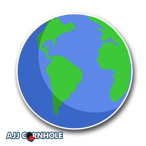 Earth Cornhole Decal Set of 2