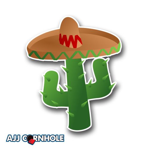 Fiesta Cornhole Decal Set of 2