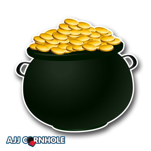 Gold Cornhole Decal Set of 2