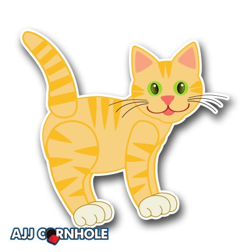 Kitty Cornhole Decal Set of 2