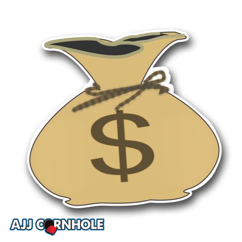 Moneybags Cornhole Decal Set of 2