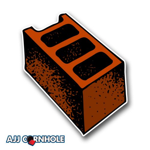 Brick Throw Cornhole Decal Set of 2