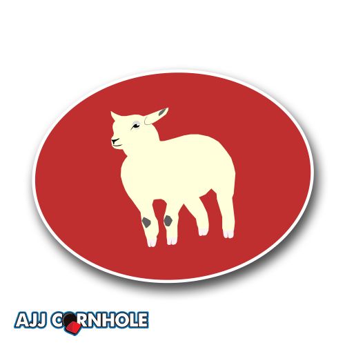 Certified Lamb Cornhole Decal Set of 2