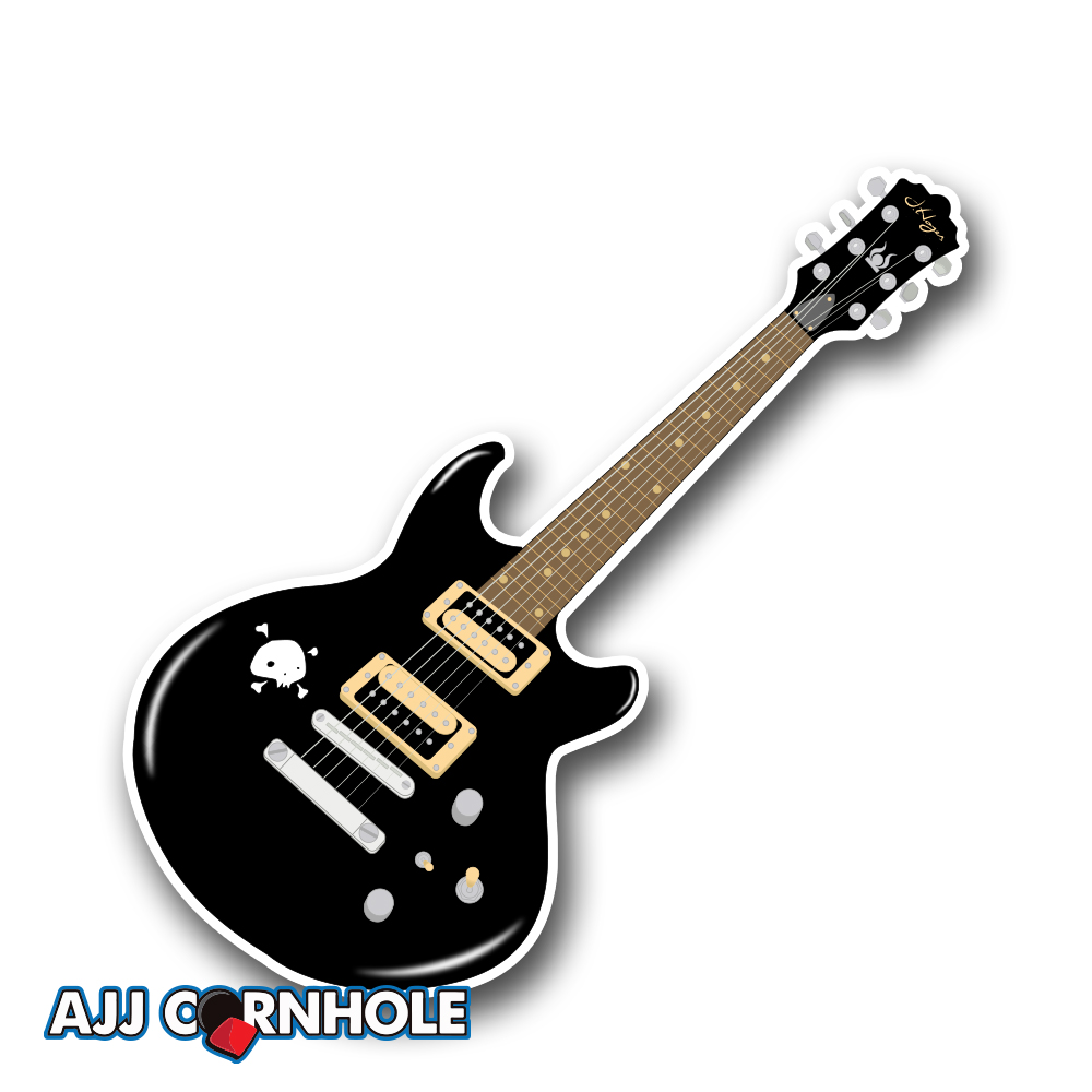 Electric Guitar Decals for Cornhole Boards | Guitar Vinyl Stickers AJJ ...
