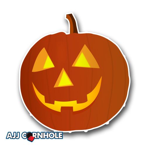 Jack o' Lantern Cornhole Decal Set of 2