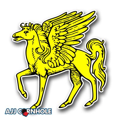 Pegasus Cornhole Decal Set of 2