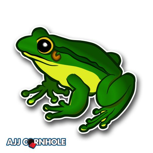 Rainforest Frog Cornhole Decal Set of 2