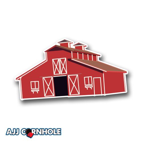 Red Barn Cornhole Decal Set of 2