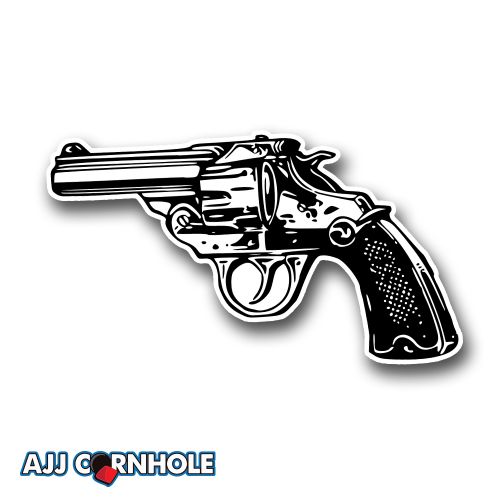 Revolver Cornhole Decal Set of 2