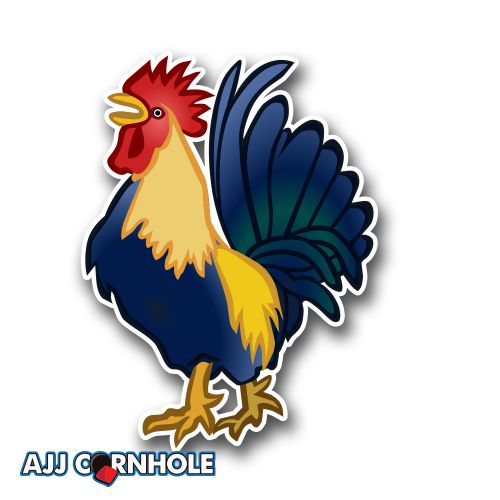Rooster Cornhole Decal Set of 2