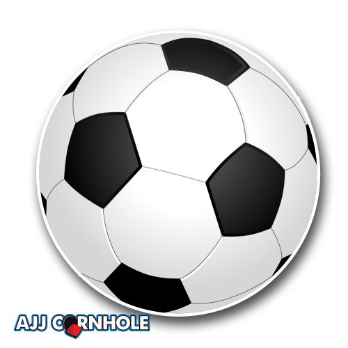 Soccer Ball Cornhole Decal Set of 2