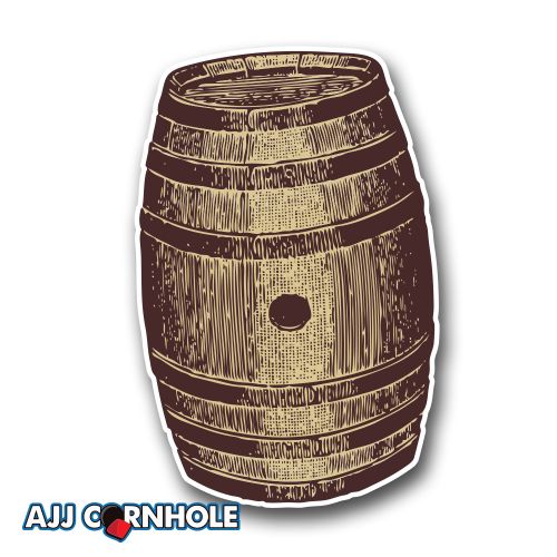 Whiskey Barrel Cornhole Decal