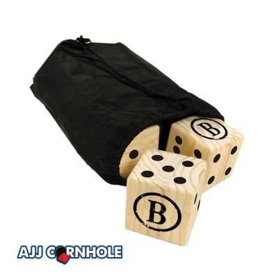 Burned Monogram Lawn Dice Game