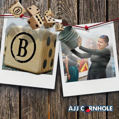 Burned Monogram Lawn Dice Game #3