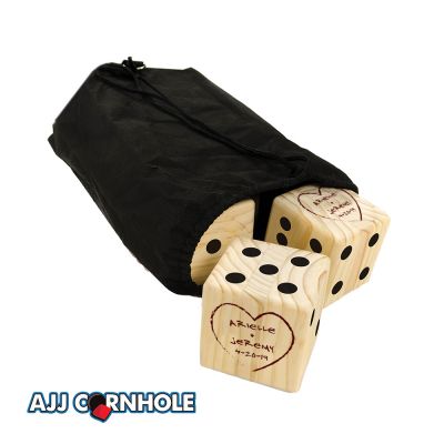 Tree Carved Heart Wedding Lawn Dice Game #1