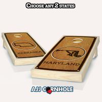 "Mix & Match" State Stained Cornhole Set