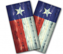 "Texas Flag" Distressed Cornhole Wrap