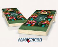 "Tropical Tressel Wedding" Cornhole Set