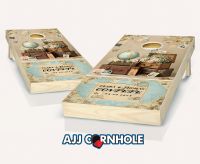 "Vintage Travel Wedding" Cornhole Set