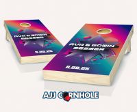 "Y2K Party Club Wedding" Cornhole Set